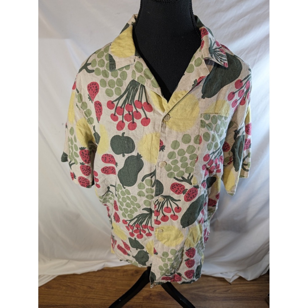 Marimekko Size XS Linen Kalliolla Pieni Tori Blouse
